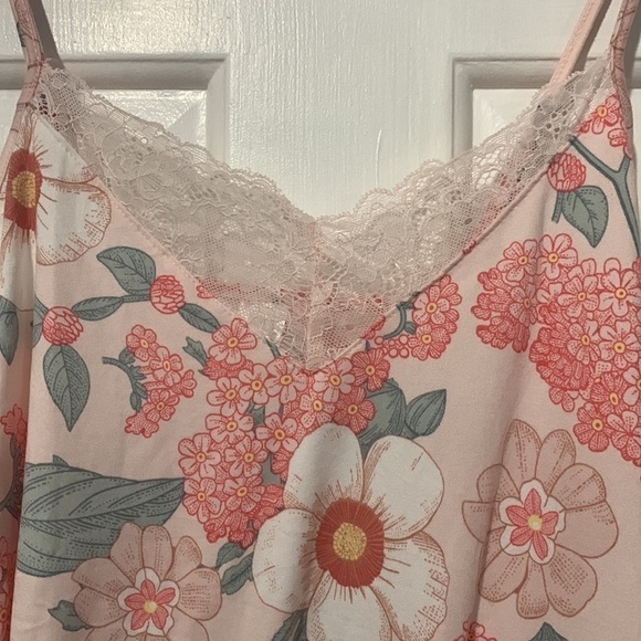 NWT Flora Nikrooz pink and green floral cami and robe set - Picture 8 of 14